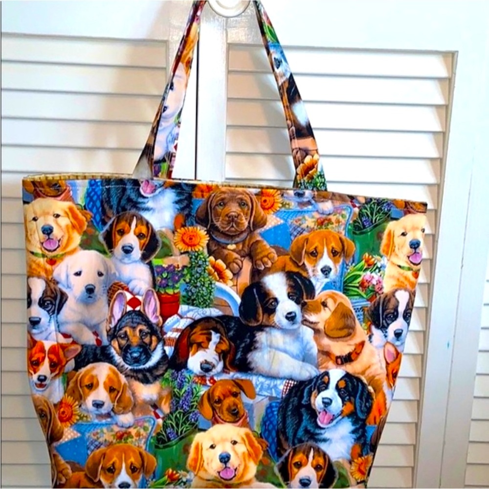 Relisted please check new listing Handmade Tote Bag Cotton Fabric - Picture 1 of 5